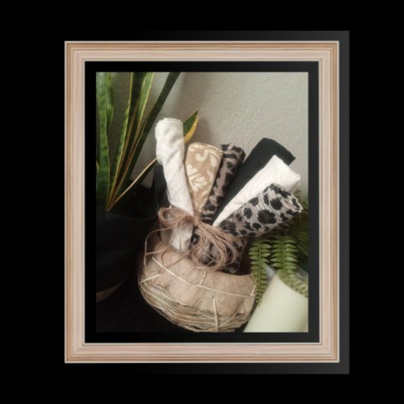 Arrangement of pillowcases in shades of cream, tan, black and browns. - Picture 2 of 4